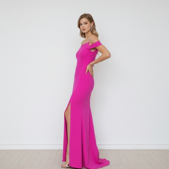 Xscape Women's Petite Evening Asymmetric Dress Size 14 - Picture 11 of 12